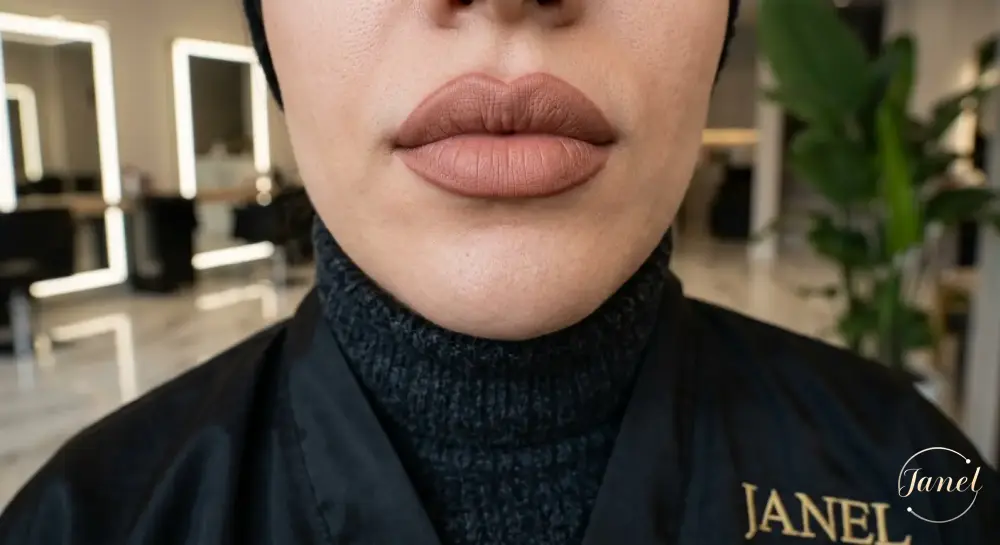 مرحله اول خطای دید با تکنیک Overlining خط لب خارج از کادر