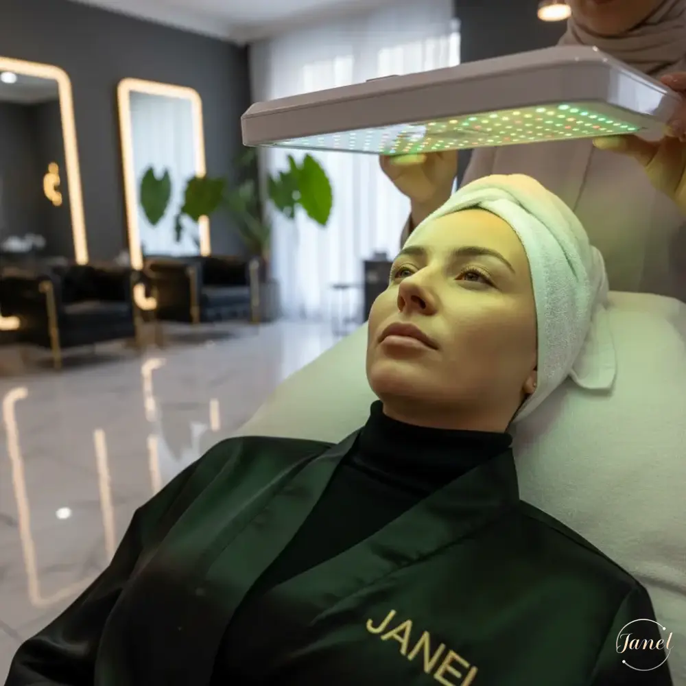 نور درمانی LED Therapy نور سبز و زرد برای رفع لک
