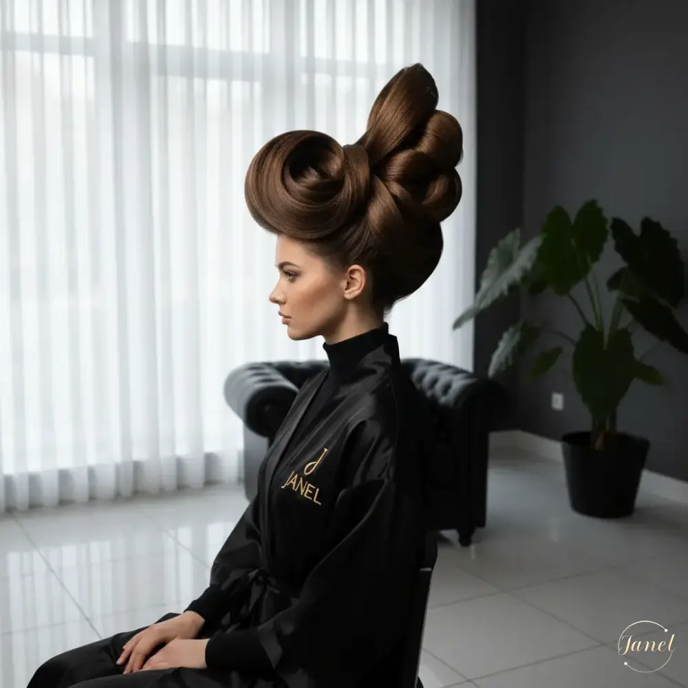 هارمونی اکسسوریها و آرایش صورت با موهای معماریگونه