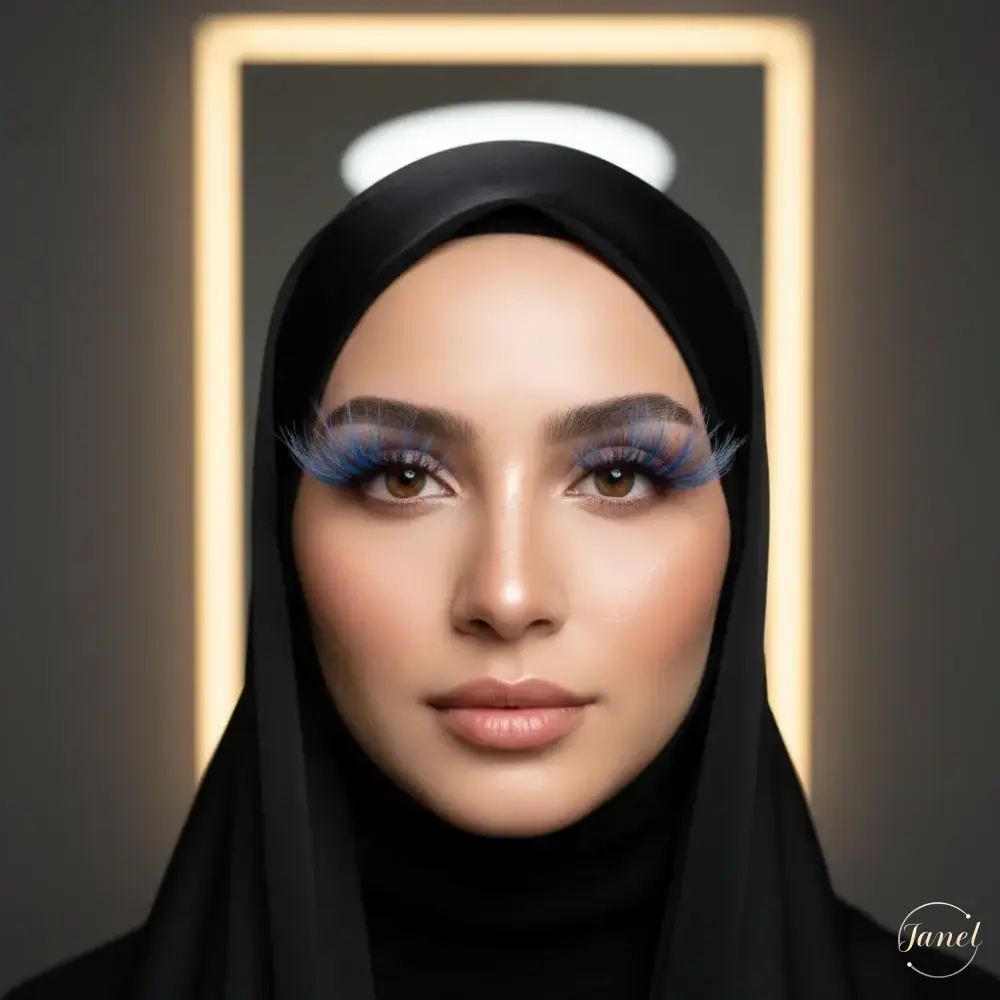 اکستنشن مژه رنگی در مشهد