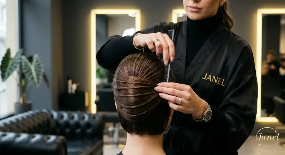 شینیون خطی Linear Chignon معماری دقیق روی موها