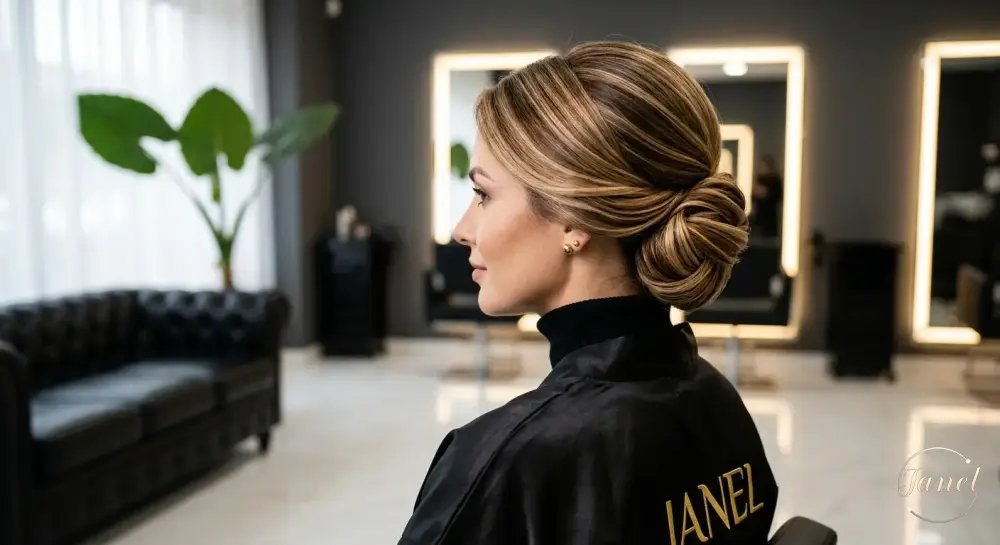 شنیون خطی یا کاغذی Linear Updo هنر بازی با خطوط