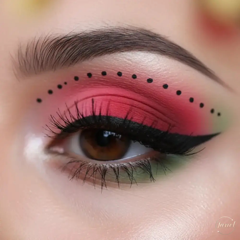 چشمهای گیرا در میکاپ کلاسیک یلدایی