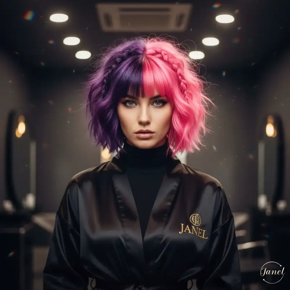 ۴ رنگ موی فانتزی دخترانه صورتی و بنفش ۴ رنگ موی فانتزی دخترانه صورتی و بنفش