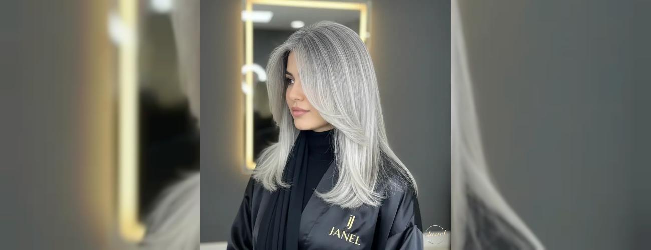 تکنیک رنگ موی «گری بلندینگ» (Grey Blending) استتار سفیدی مو بدون رنگ کردن کامل + بهترین هایلایت موی سفید درمشهد