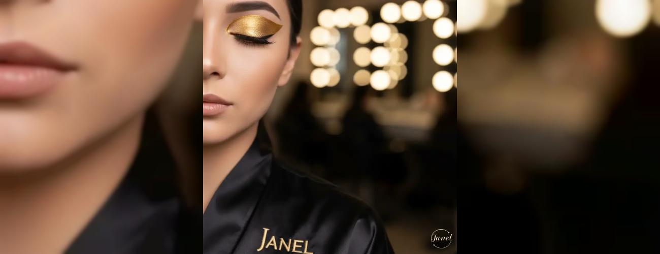 میکاپ چشم خط چشم گرافیکی سبز و طلایی | جسارت یا درخشش انتخاب شما چیست؟