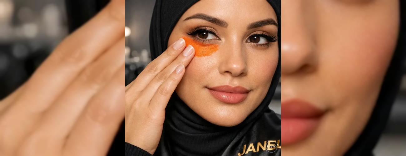 خداحافظی با سیاهی دور چشم: آموزش قدم‌به‌قدم استفاده از کورکتر نارنجی | ترفندهای سالن زیبایی جانل