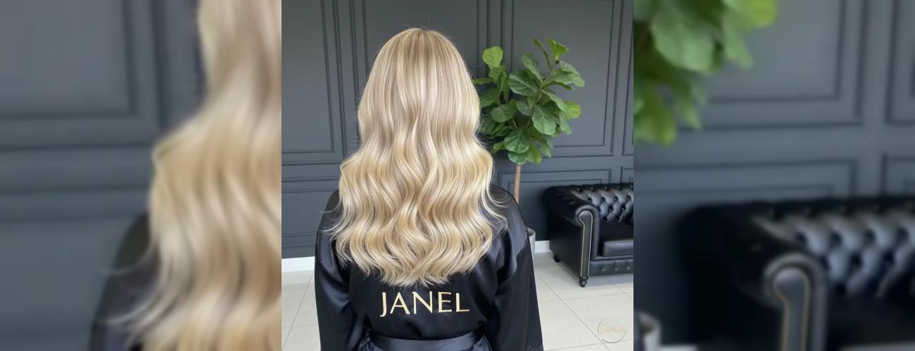 رنگ موی «وانیلا باتر» (Vanilla Butter Blonde) درخشش طلایی و کرمی (مرکز رنگ مو بلوند در مشهد)