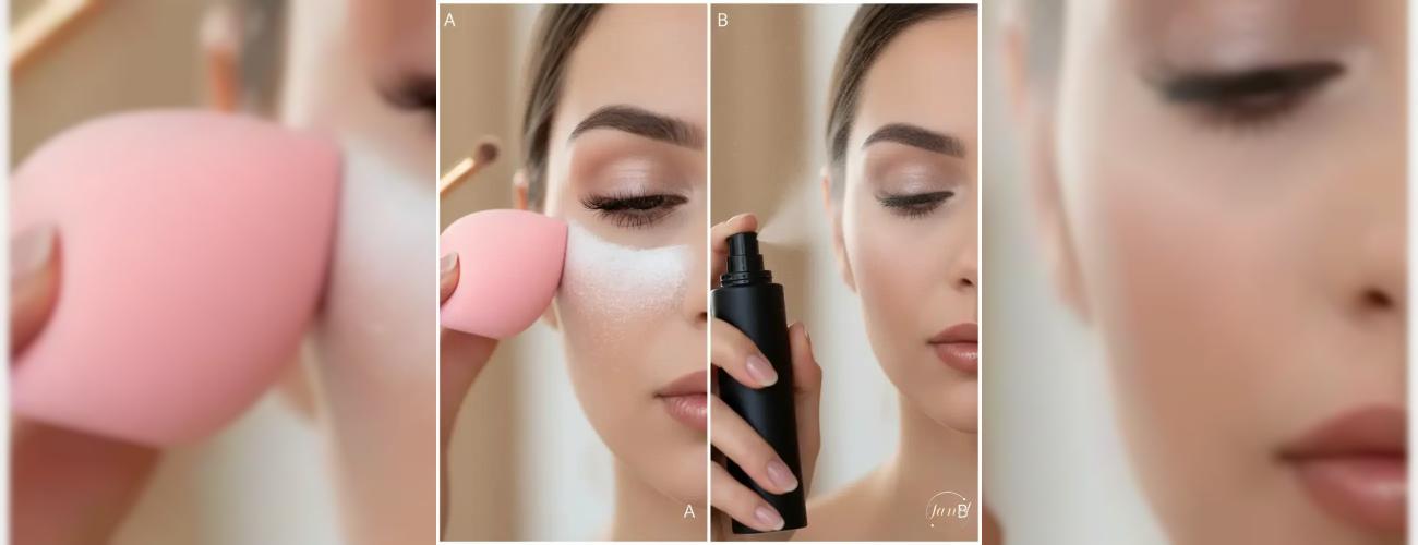 فیکساتور یا پودر بیک؟ کدام را کی استفاده کنیم؟ + راز دوام میکاپ عروس