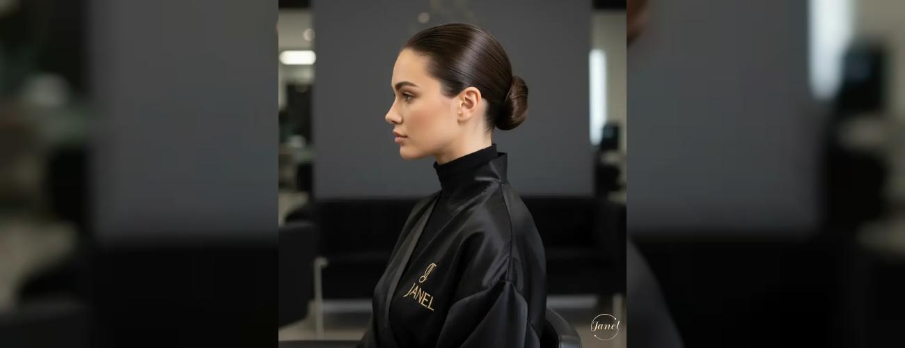 شینیون “اسلیک” (Slicked Back) با فرق وسط راز جذابیت سلبریتی‌ها و تکنیک لیفت صورت بدون جراحی