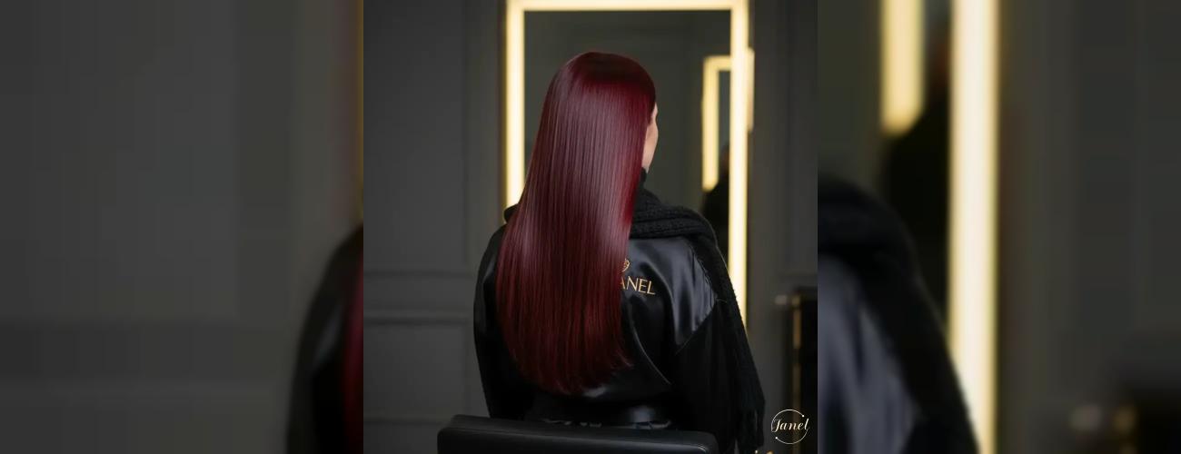 رنگ موی «یاقوتی» قرمز تیره و درخشان برای پوست‌های روشن انتخابی جسورانه