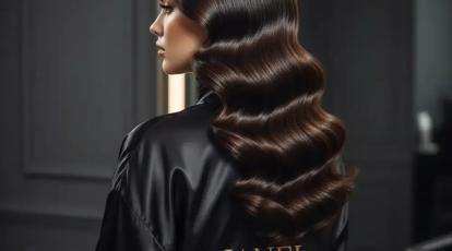 شینیون و براشینگ «کرلی هالیوودی» (Retro Waves) باشکوه‌ترین مدل مو باز مجلسی درمشهد